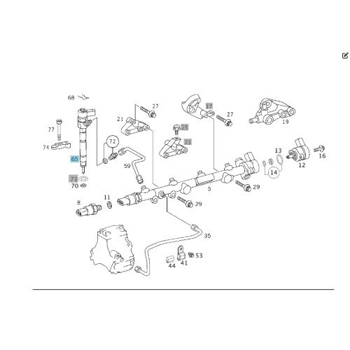 Mercedes-Benz A6130700887 Топливная дизельная форсунка OM611 OM612 OM613
