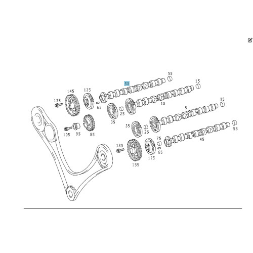 Mercedes-Benz A6280500801 R6280510101 Распредвал правый выпускной двигателя OM628