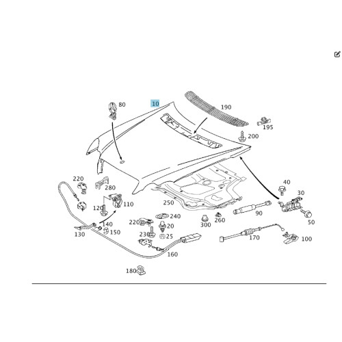 Mercedes-Benz A2038800157 Капот C-class W203 C-class S203