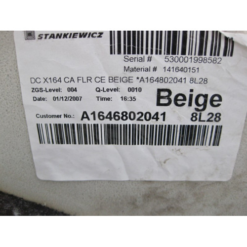 Mercedes-Benz A1646802041 8L28 Ковёр салона бежевый 2-го ряда сидений GL X164