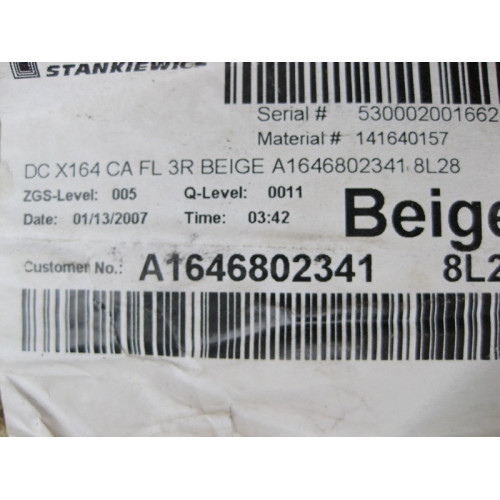 Mercedes-Benz A1646802341 8L28 Ковёр салона бежевый 3-го ряда сидений GL X164