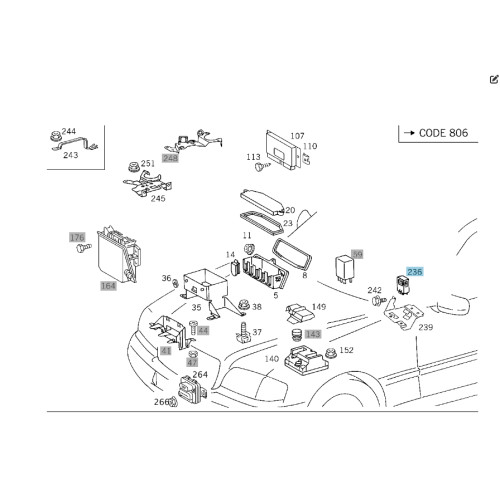 Mercedes-Benz A0135459632 Блок управления светом C-class W202 C-class S202