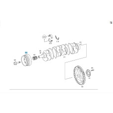 A1370350200 Шкив коленвала двигателя M137 V12 CL C215 S-class long V220 M137