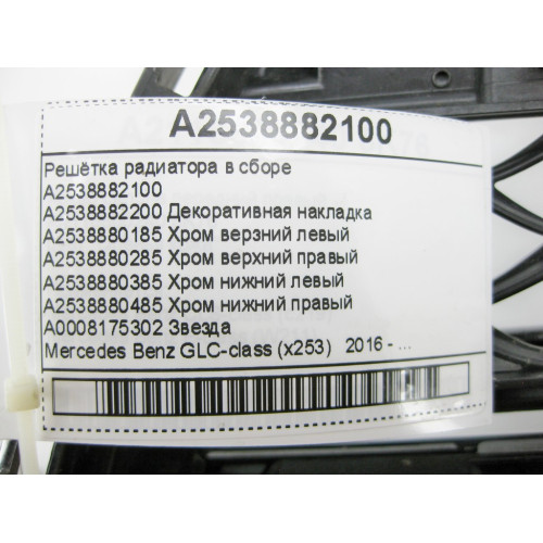 Mercedes-Benz A2538882100 Решётка радиатора в сборе GLC X253