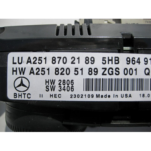 Mercedes-Benz A2519000101 Блок управления климатом ML W164 GL X164 USA
