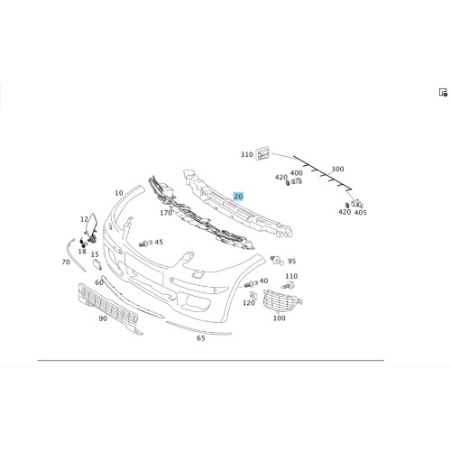 Mercedes-Benz A1698850037 Абсорбер бампера A-class C169 A-class W169