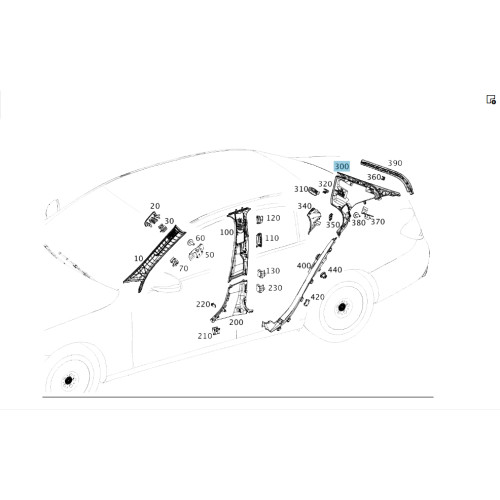Mercedes-Benz A2136900925 8U11 Облицовка задней стойки E-class W213