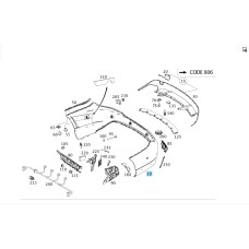 A1178805040 AMG rear bumper assembly for parking sensors CLA C117 CLA Shooting Brake X117