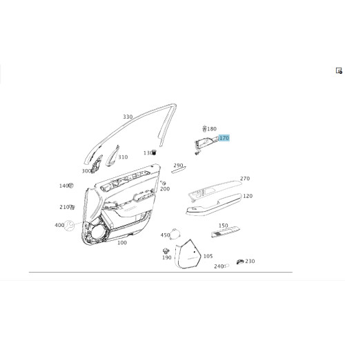 Mercedes-Benz A2927600300 Внутреняя ручка открытия двери левая с подсветкой + светодиод A0009066900 GLE Coupe C292