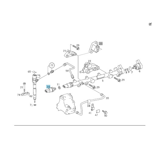 Mercedes-Benz A0041531528 Датчик давления в топливной рампе OM628 OM611 OM612