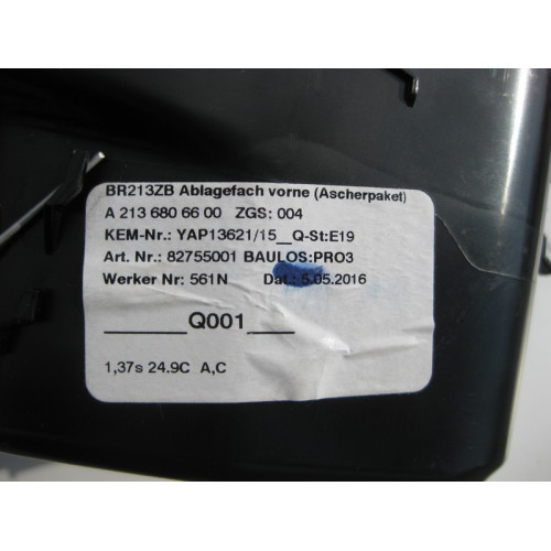 Mercedes-Benz A2136806600 Вещевое отделение в подлокотнике E-Class W213