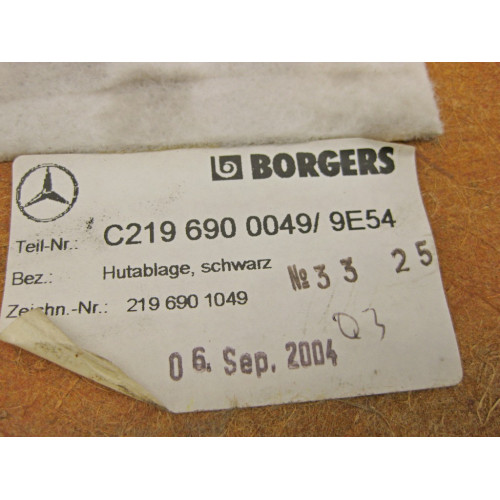 Mercedes-Benz A2196900049 9E54 Задняя полка чёрная CLS C219