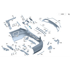 A2058850256 New tow hook cover for the rear bumper of the C-Class W205 restyling AMG package