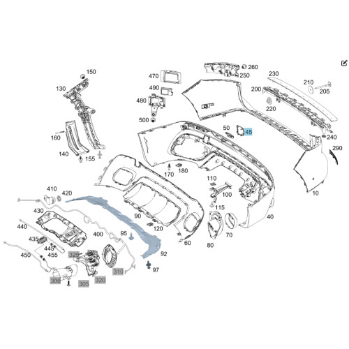 Mercedes-Benz A2478857301 Новая крышка буксирной проушины заднего бампера GLB X247