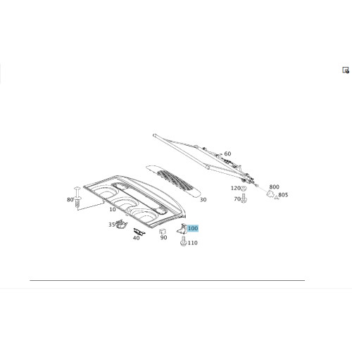 Mercedes-Benz A2116941038 Опора задней полки E-class W211