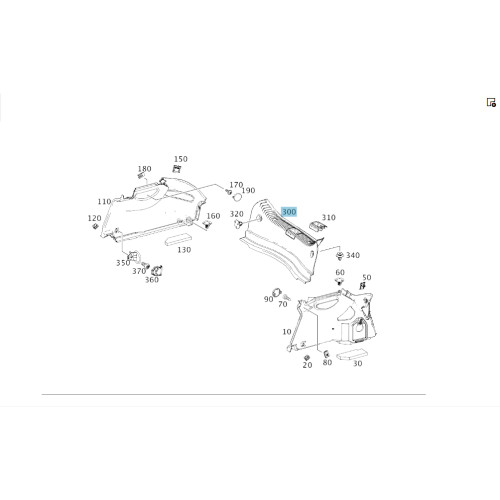 Mercedes-Benz A1176900044 9051 Пластиковая накладка борта багажника CLA C117