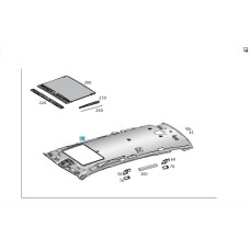 A1666901100 9G26 Roof lining black GL/GLS X166