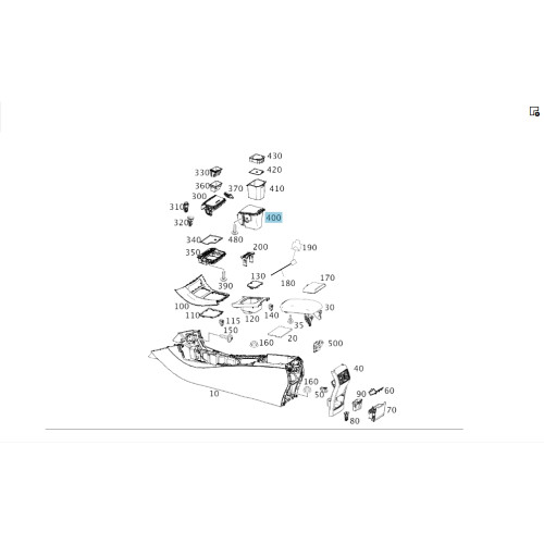 Mercedes-Benz A1768100000 9H44 Подстаканник в передней части подлокотника CLA C117 GLA X156