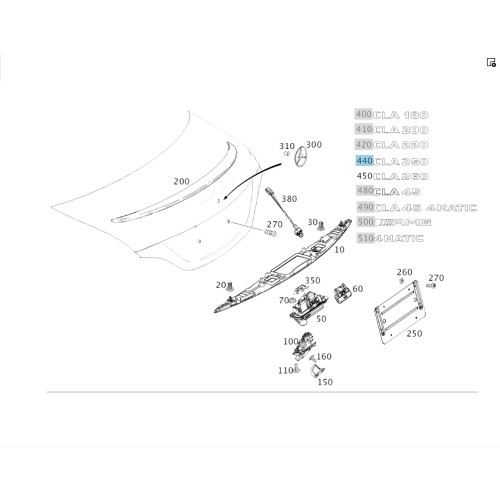 Mercedes-Benz A1178171215 Надпись CLA250 на крышке багажника CLA C117