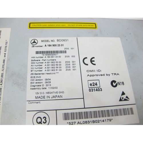 Mercedes-Benz A1649002301 Блок управления аудиосистемой Comand с навигацией GL X164 ML W164