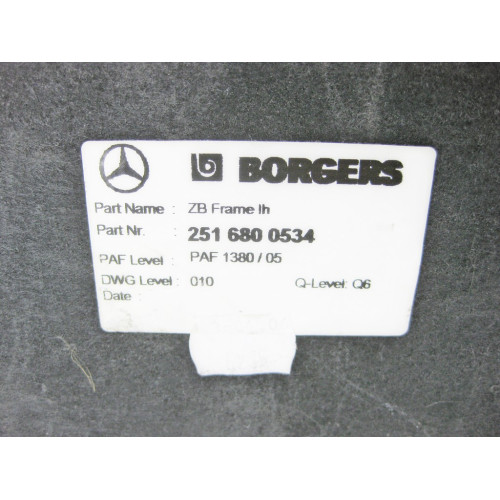 Mercedes-Benz A2516800534 9G07 Обшивка багажника нижняя левая черная R-Class W251