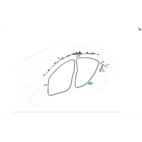 Mercedes-Benz A1176920176 Уплотнитель проёма задней двери CLA C117