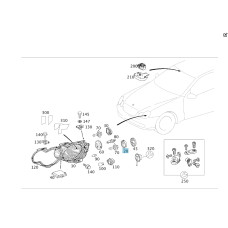 A2088200149 Крышка фары R-class short W251 C-class W203 CLK Coupe C209 Maybach 57 S W240 E-class W210 V-class W639 CLK Coupe C208 W636 C-class S203 CL