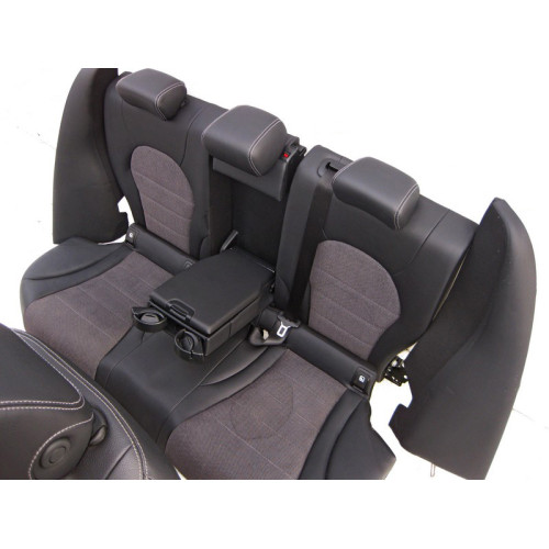 Mercedes-Benz A2059100838 9J41 Seat set black leatherette with gray fabric C-Class W205