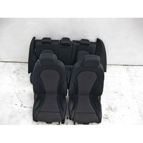 Mercedes-Benz A2059100838 9J41 Seat set black leatherette with gray fabric C-Class W205