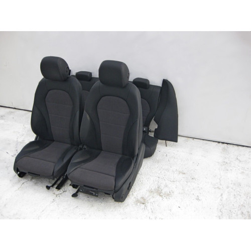 Mercedes-Benz A2059100838 9J41 Seat set black leatherette with gray fabric C-Class W205