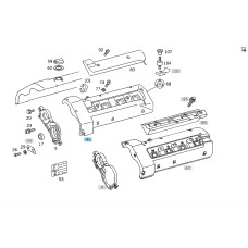 A1190101230 Крышка правой ГБЦ двигателя M119 V8 S-class W140 CL C140 E-class W124 SL-Class R129