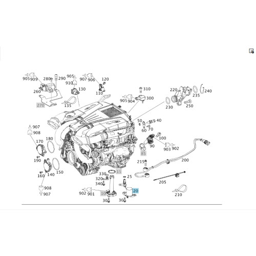 Mercedes-Benz A0011531332 Датчик уровня масла в поддоне двигателя CLS C219 E-class W211 ML W164 R-class short W251 C-Class W205 GLC X253 C-class W203 CLK Coupe C20