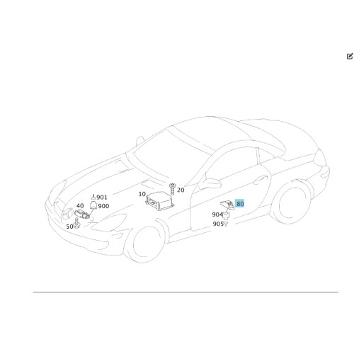 Mercedes-Benz A0018209326 Датчик удара CLS C219 E-class W211 SLK R171 SL R230 E-class S211