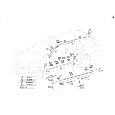 A2116980454 Облицовка порога avantgarde  E-class S211 E-class W211