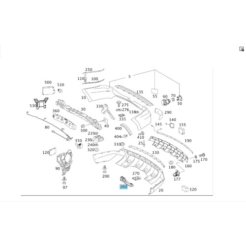 Mercedes-Benz A1648802914 Кронштейн губы заднего бампера ML W164