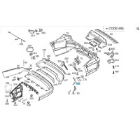 A1668200474 Rear bumper reflector, right, GL/GLS X166