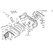 A1668200474 Rear bumper reflector, right, GL/GLS X166