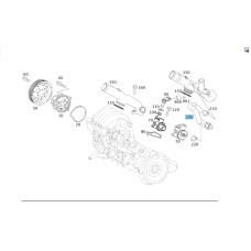 A2662030882 Coolant pipe from engine thermostat M266 R4 A-class C169 A-class W169 B-class W245 M266