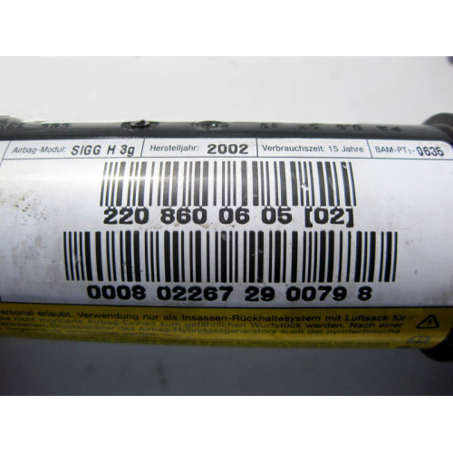 Mercedes-Benz A2208600605 Потолочная правая подушка безопасности S-Class W220 short