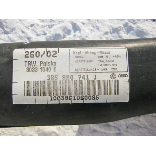 VAG 3B5880741J Потолочная левая подушка безопасности VW Passat B5