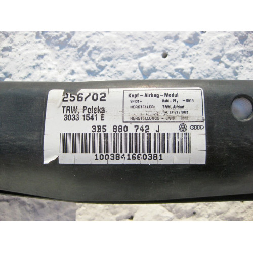 VAG 3B5880742J Потолочная правая подушка безопасности VW Passat B5