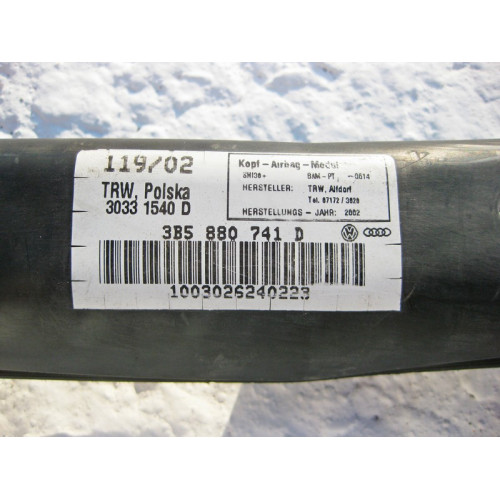VAG 3B5880741D Потолочная левая подушка безопасности VW Passat B5
