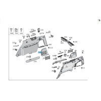 A1666901701 9H42 Hatch - service cover for the right trunk trim with mesh GL/GLS X166
