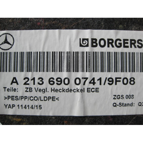 Mercedes-Benz A2136900741 9F08 Обшивка крышки багажника E-Class W213