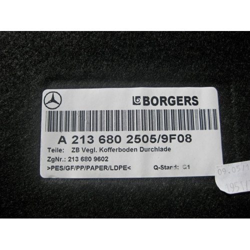Mercedes-Benz A2136802505 9F08 Настил пола багажника E-Class W213