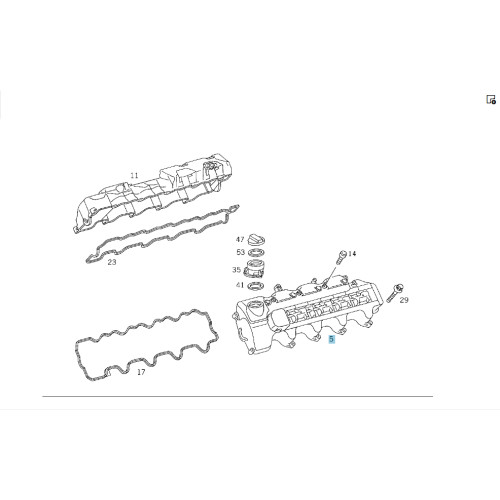 Mercedes-Benz A1130100030 Крышка левой ГБЦ для двигателя M113 V8 4.3 5.0л CLS C219 E-class W211 E-class S211 ML W164 R-class short W251 R-class long V251