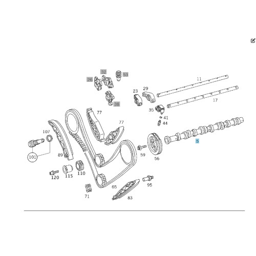 Mercedes-Benz A1130503601 Левый распредвал для двигателя M113 V8 5.0 л