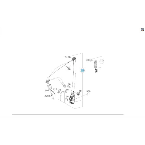 Mercedes-Benz A1178601385 9C94 Ремень безопасности водителя передний левый CLA C117 GLA X156