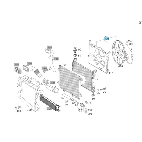 Mercedes-Benz A1695000193 Radiator Fan A-class W169 B-class W245 A-class C169