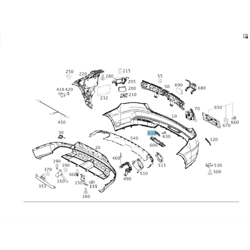 Mercedes-Benz A2928700110 Кнопка открытия багажника внешняя GLE Coupe C292